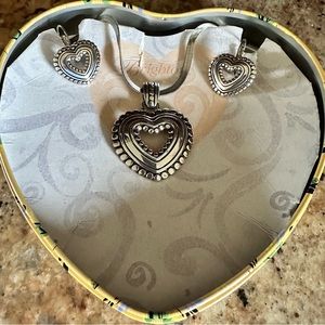 Brighton heart necklace and matching earrings set